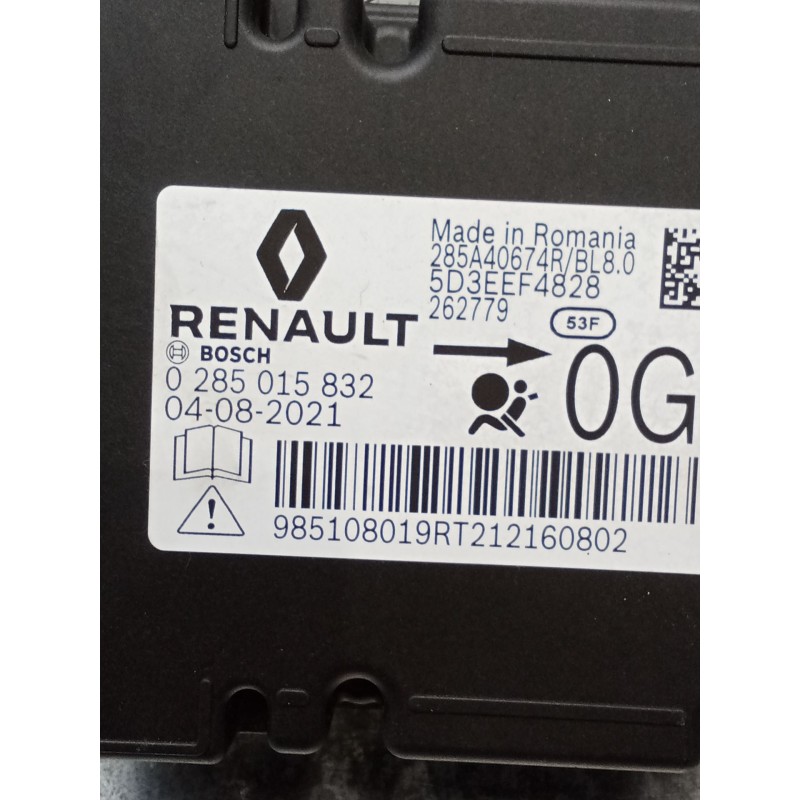 Recambio de kit airbag para renault arkana i (lcm_, ldn_) 1.6 e-tech 145 (ldmu) referencia OEM IAM 0285015832 285A40674R 