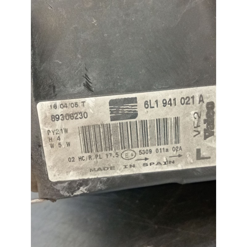 Recambio de faro izquierdo para seat cordoba (6l2) 1.4 tdi referencia OEM IAM 6L1941021A 89306230 2002