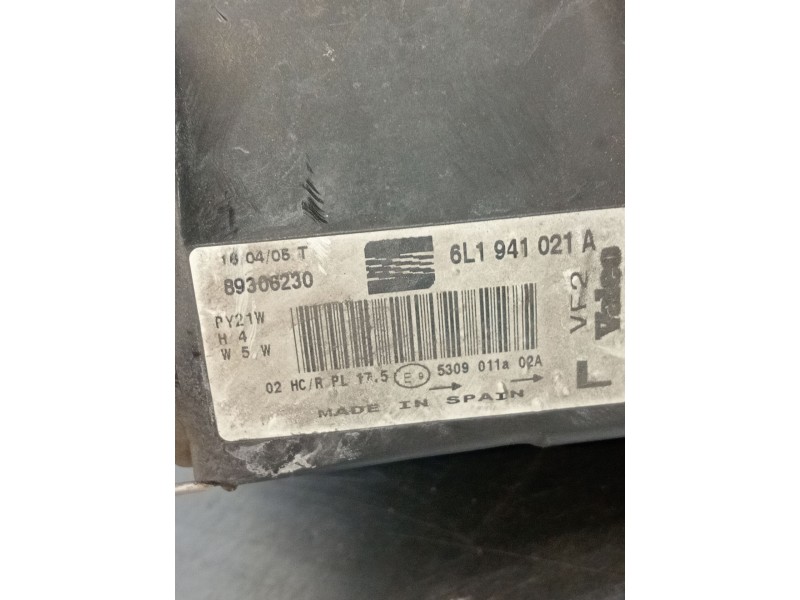 Recambio de faro izquierdo para seat cordoba (6l2) 1.4 tdi referencia OEM IAM 6L1941021A 89306230 2002