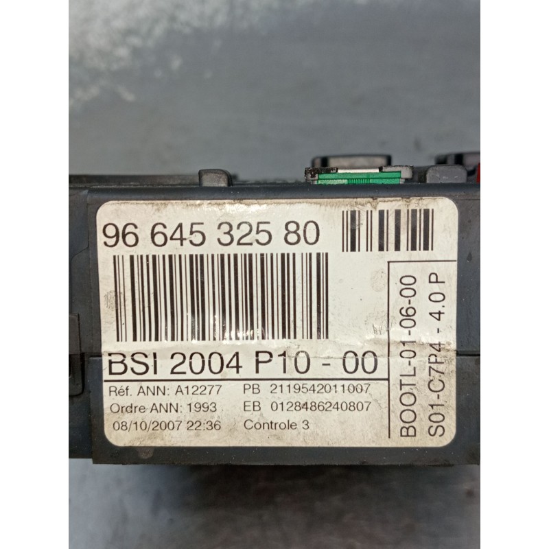 Recambio de caja reles / fusibles para citroën c3 i (fc_, fn_) 1.4 i referencia OEM IAM 9664532580 BSI2004P1000 2006