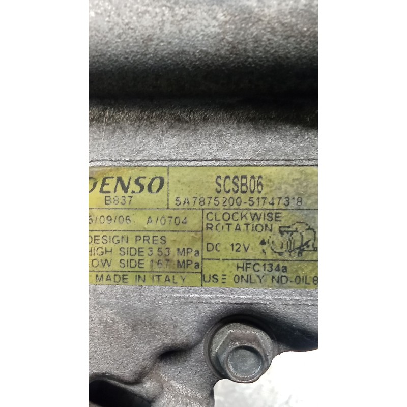 Recambio de compresor aire acondicionado para fiat stilo (192_) 1.4 16v (192axh1b, 192bxh1b) referencia OEM IAM 5A7875200  06
