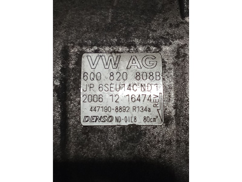 Recambio de compresor aire acondicionado para seat ibiza iv sc (6j1, 6p5) 1.9 tdi referencia OEM IAM 6Q0820808B 4471908892 
