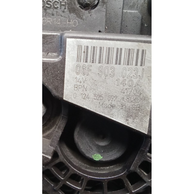 Recambio de alternador para audi a4 b7 (8ec) 2.0 tdi 16v referencia OEM IAM 06F903023J 0124525092 140A 05