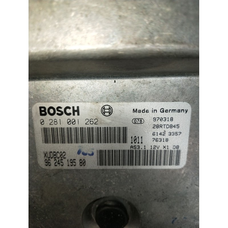 Recambio de centralita motor uce para citroën xantia (x1_, x2_) 1.9 turbo d referencia OEM IAM 0281001262 9624519580 28RTD845 XU