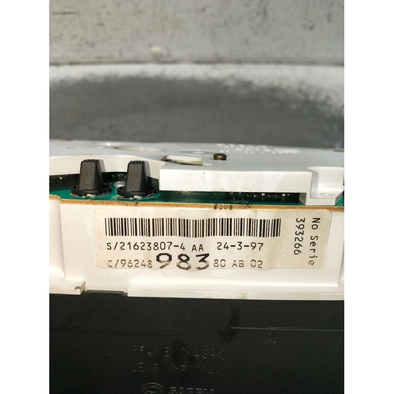 Recambio de cuadro instrumentos para citroën xantia (x1_, x2_) 1.9 turbo d referencia OEM IAM 9624898380 216238074AA 1993