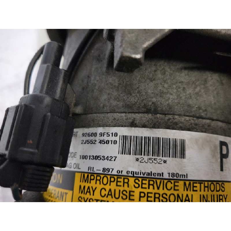 Recambio de compresor aire acondicionado para nissan almera (n16/e) 1.5 16v cat referencia OEM IAM 926009F510 2J55245010 2J552