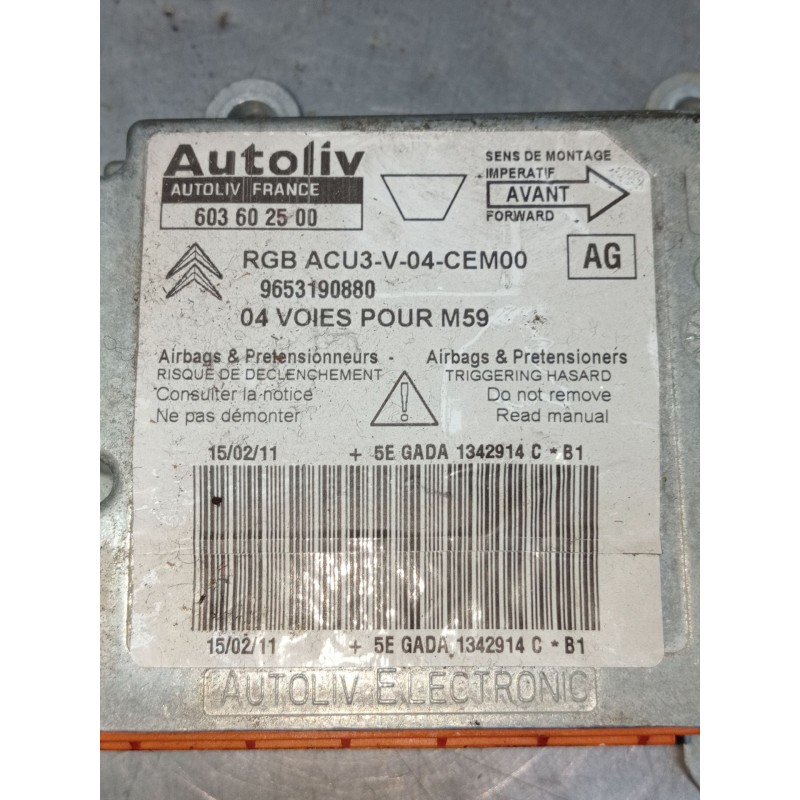 Recambio de kit airbag para citroën berlingo / berlingo first monospace (mf_, gjk_, gfk_) 1.6 hdi 75 (mf9hw, gj9hwc, gf9hwc, gn9