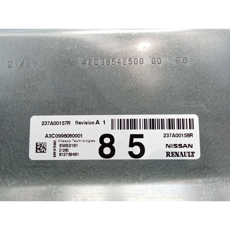 Recambio de centralita motor uce para renault arkana i (lcm_, ldn_) 1.6 e-tech 145 (ldmu) referencia OEM IAM 237A00158R A3C09960