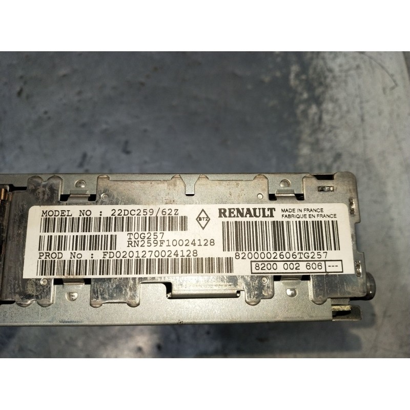 Recambio de sistema audio / radio cd para renault laguna ii (bg0/1_) 1.9 dci (bg08, bg0g) referencia OEM IAM 8200002606 FD020127