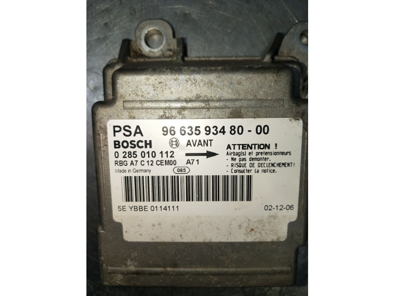 Recambio de centralita airbag para peugeot 207/207+ (wa_, wc_) 1.4 16v referencia OEM IAM 0285010112 966359348000 2006