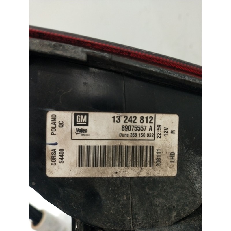 Recambio de piloto trasero derecho para opel corsa d color edition referencia OEM IAM 13242812 89075557A 2011