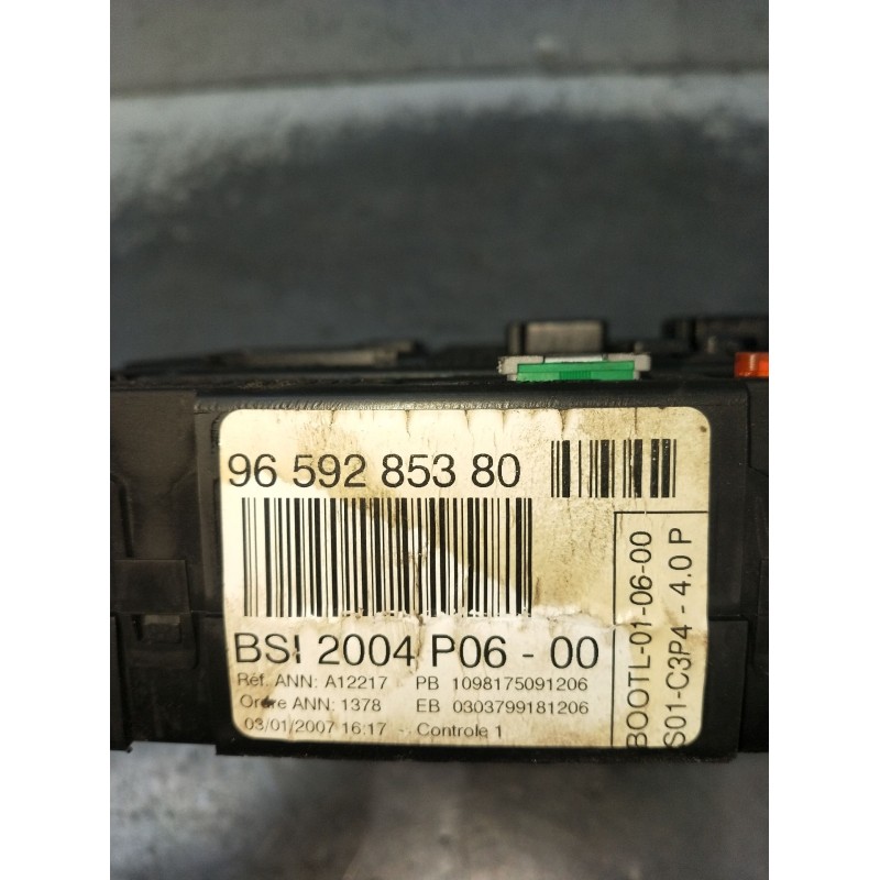 Recambio de caja reles / fusibles para peugeot 207/207+ (wa_, wc_) 1.4 16v referencia OEM IAM 9659285380 BSI2004P0600 2006