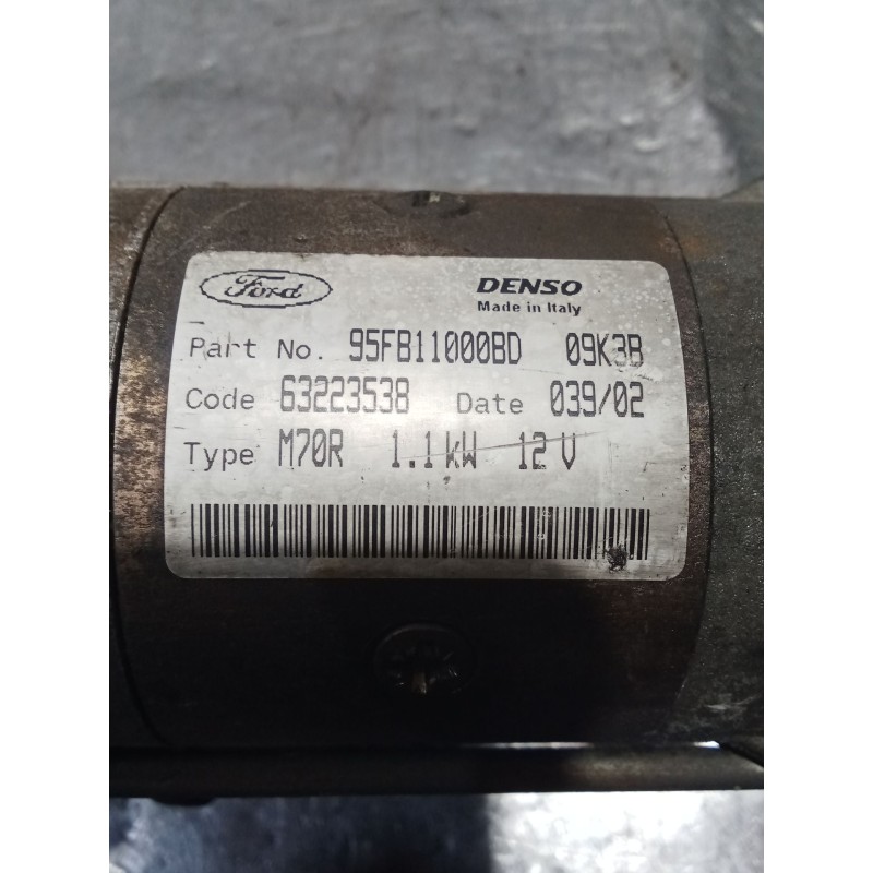 Recambio de motor arranque para ford ka (rb_) 1.3 i referencia OEM IAM 95FB11000BD 63223538 96