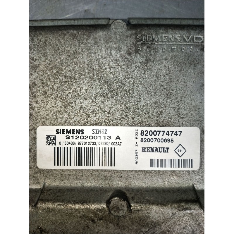 Recambio de centralita motor uce para renault twingo ii (cn0_) 1.2 (cn0d) referencia OEM IAM 8200774747 8200700695 S120200113A 2