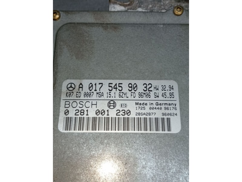 Recambio de centralita motor uce para mercedes-benz clase e (w210) e 300 d (210.020) referencia OEM IAM 0281001230 A0175459032 1