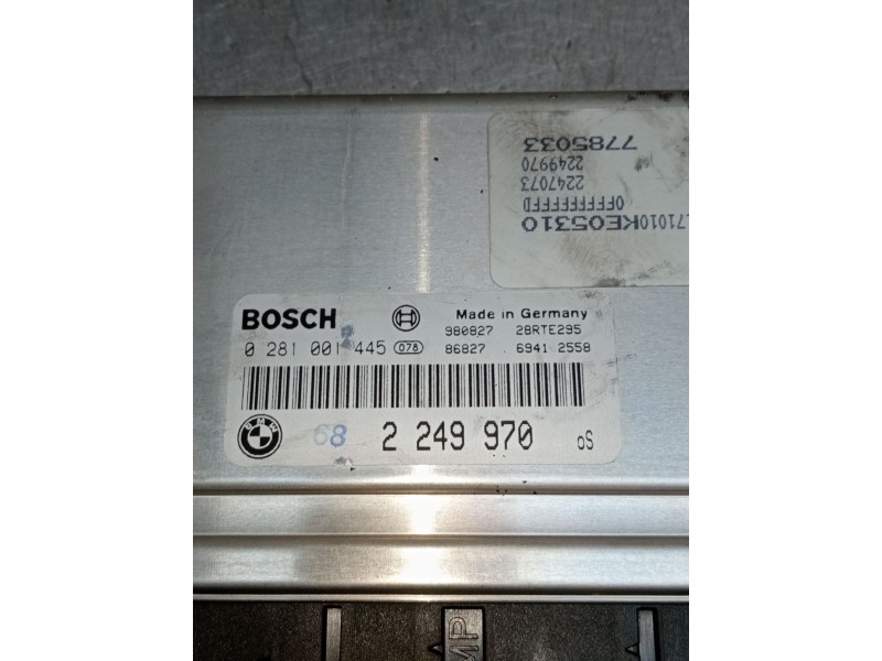 Recambio de centralita motor uce para bmw 3 (e46) 320 d referencia OEM IAM 0281001445 2249970 980827 28RTE295 1998