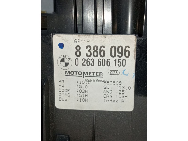 Recambio de cuadro instrumentos para bmw 3 (e46) 320 d referencia OEM IAM 8386096 0263606150 1998 4P