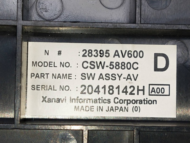 Recambio de mando calefaccion / aire acondicionado para nissan primera berlina (p12) referencia OEM IAM 28395AV600 20418142H 