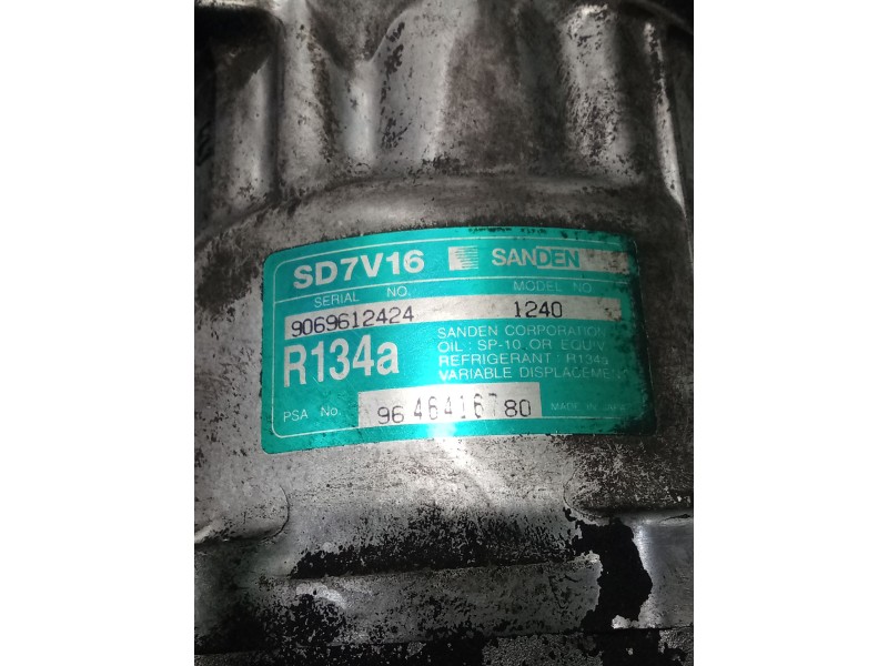 Recambio de compresor aire acondicionado para citroën xsara picasso (n68) 2.0 hdi referencia OEM IAM 9646416780 1240 04