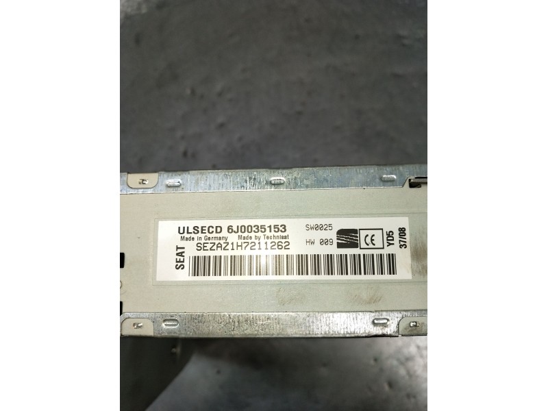 Recambio de sistema audio / radio cd para seat ibiza iv sc (6j1, 6p5) 1.9 tdi referencia OEM IAM 6J0035153 SEZAZ1H7211262 2008