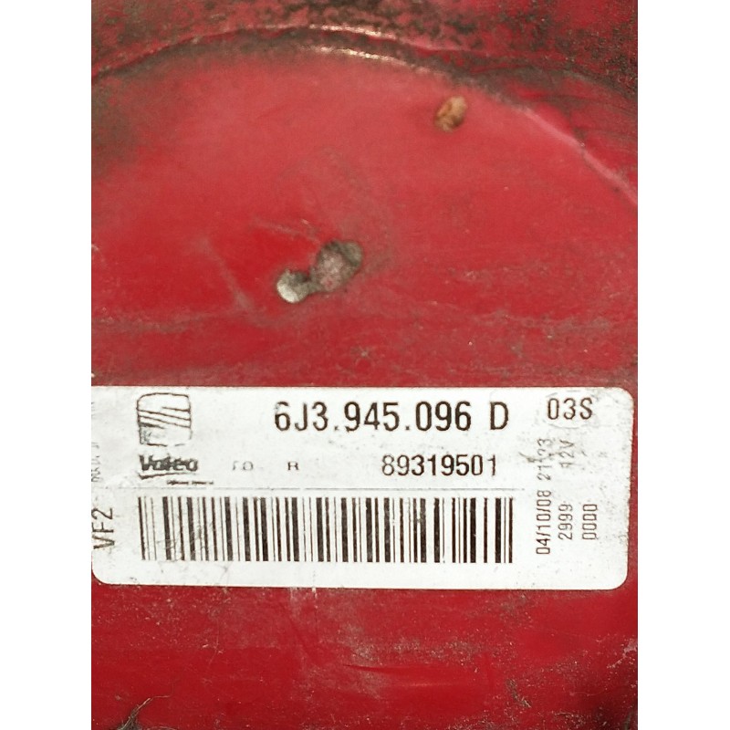 Recambio de piloto trasero derecho para seat ibiza iv sc (6j1, 6p5) 1.9 tdi referencia OEM IAM 6J3945096D 89319501 2008