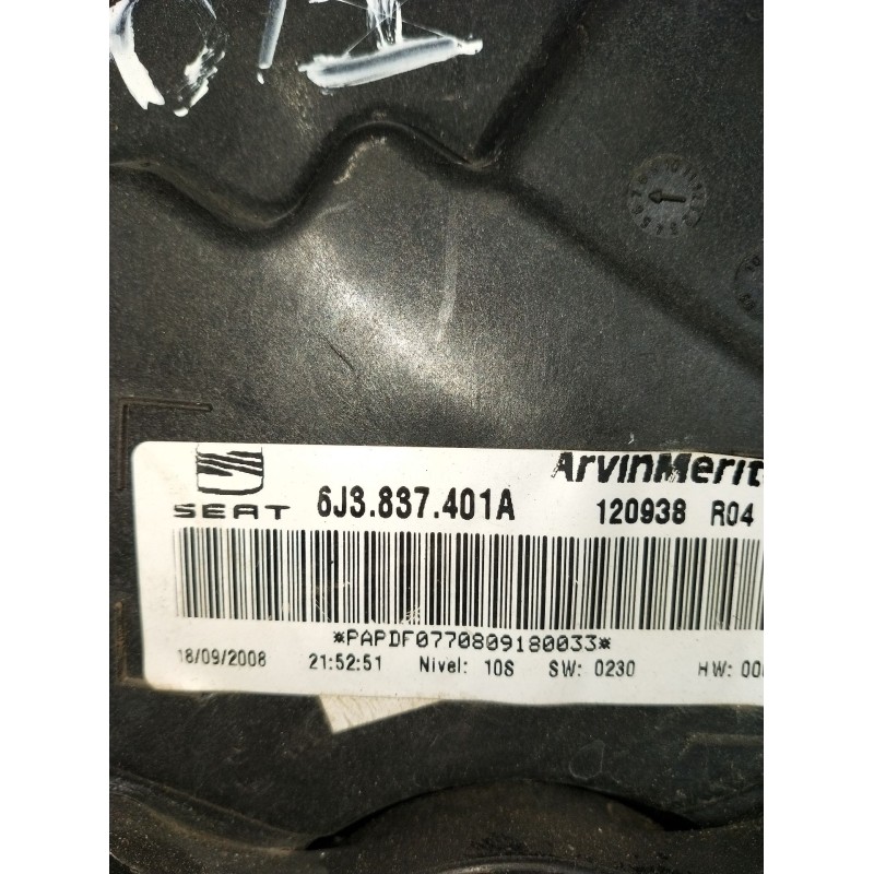 Recambio de elevalunas delantero izquierdo para seat ibiza iv sc (6j1, 6p5) 1.9 tdi referencia OEM IAM 6J3837401A 3P 2008