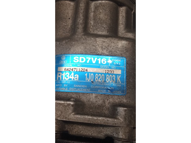 Recambio de compresor aire acondicionado para volkswagen golf iv (1j1) 1.9 tdi referencia OEM IAM 1J0820803K  98