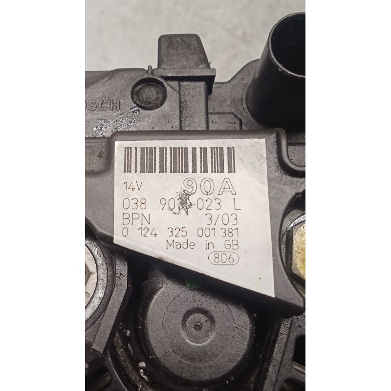 Recambio de alternador para volkswagen golf iv (1j1) 1.9 tdi referencia OEM IAM 038903023L 0124325001381 98 90A