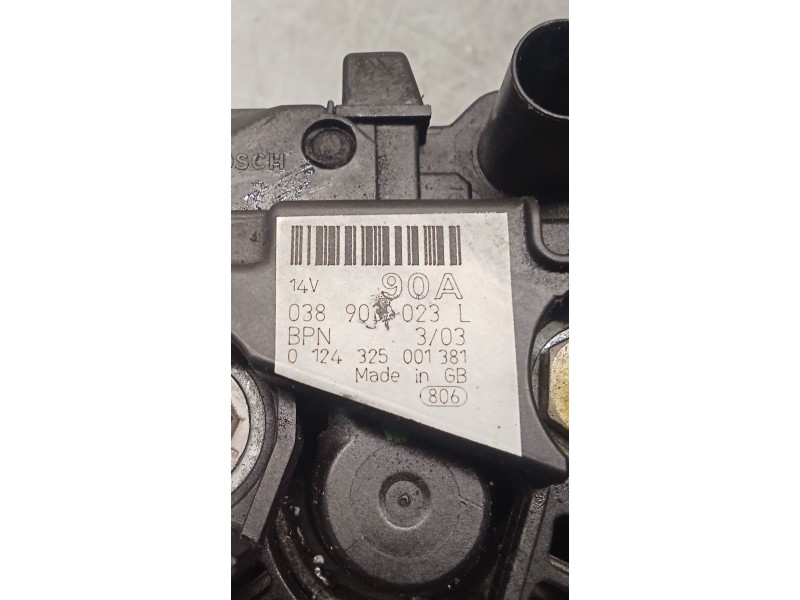 Recambio de alternador para volkswagen golf iv (1j1) 1.9 tdi referencia OEM IAM 038903023L 0124325001381 98 90A