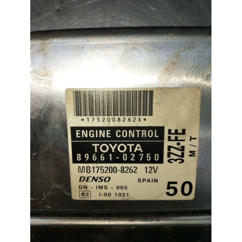 Recambio de centralita motor uce para toyota corolla (_e12_) 1.6 vvt-i (zze121_) referencia OEM IAM 8966202750 MB1752008262 2002