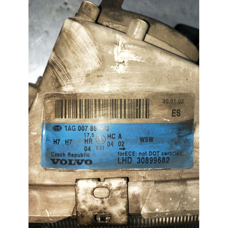 Recambio de faro izquierdo para volvo v40 station wagon (645) 1.9 di referencia OEM IAM 1AG00786133 30899682 2000