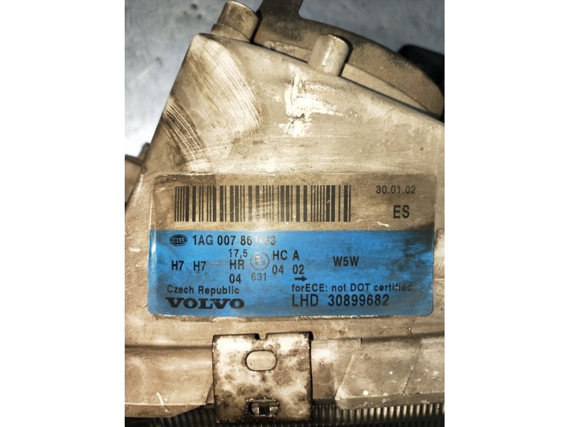 Recambio de faro izquierdo para volvo v40 station wagon (645) 1.9 di referencia OEM IAM 1AG00786133 30899682 2000