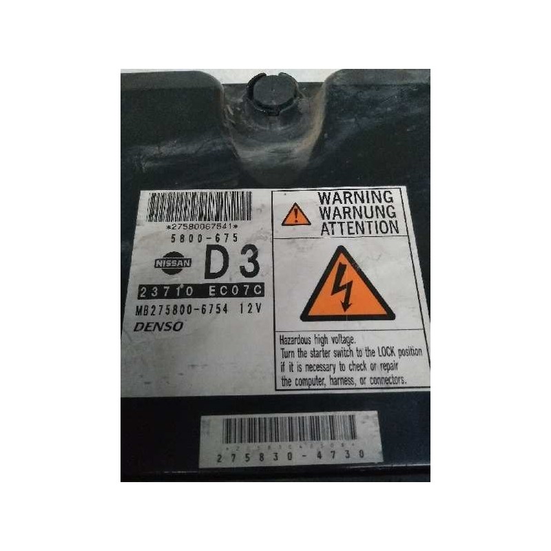 Recambio de centralita motor uce para nissan navara pick-up (d40m) 2.5 dci diesel cat referencia OEM IAM 23710EC07C MB2758006754