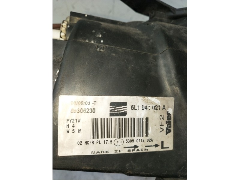 Recambio de faro izquierdo para seat cordoba (6l2) 1.9 sdi referencia OEM IAM 6L1941021A 89306230 