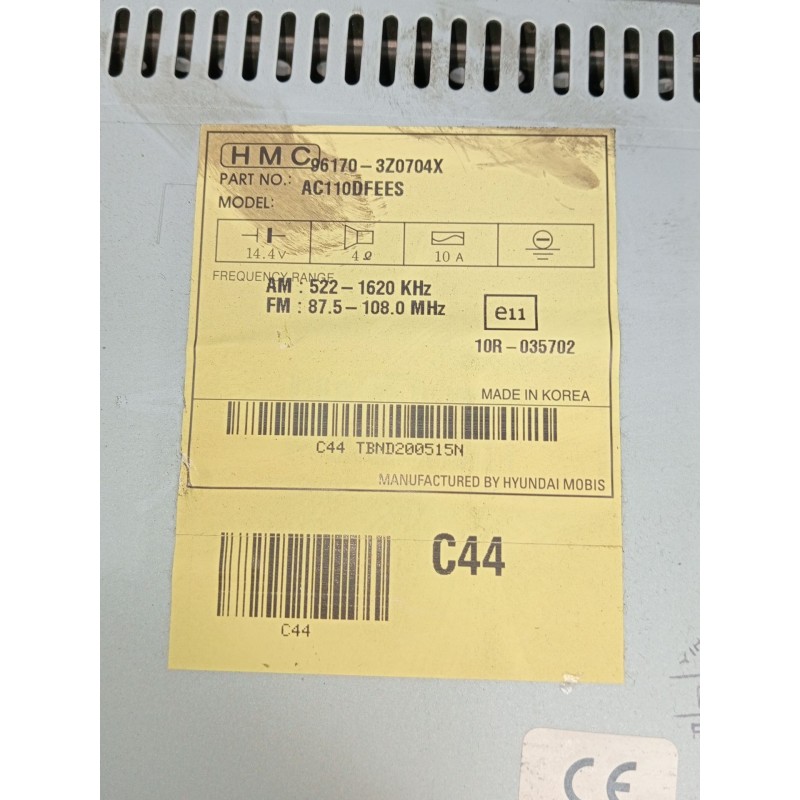 Recambio de sistema audio / radio cd para hyundai i40 i (vf) 1.7 crdi referencia OEM IAM 961703Z0704X 10R035702 2012