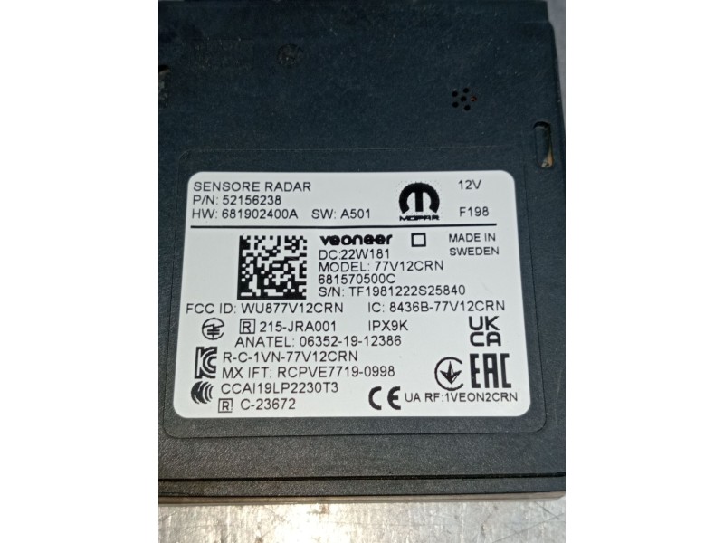 Recambio de modulo electronico para jeep renegade referencia OEM IAM 52156238 681902400A 681570500C 2021