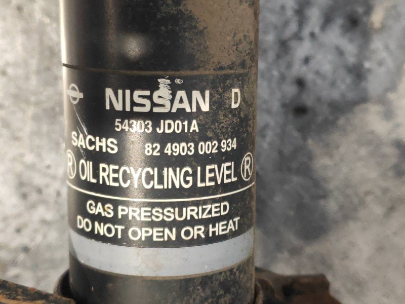 Recambio de amortiguador delantero izquierdo para nissan qashqai (j10) acenta referencia OEM IAM 54303JD01A  