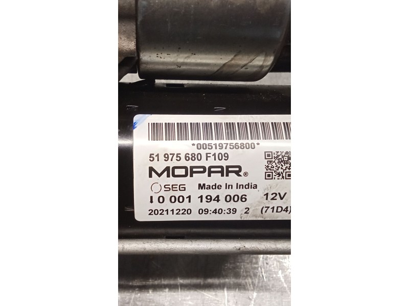 Recambio de motor arranque para jeep renegade referencia OEM IAM 0001194006 51975680F109 