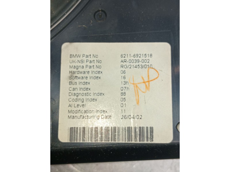 Recambio de cuadro cuentakm para mini mini (r50, r53) cooper s referencia OEM IAM 62116921518 AR0039002 2001