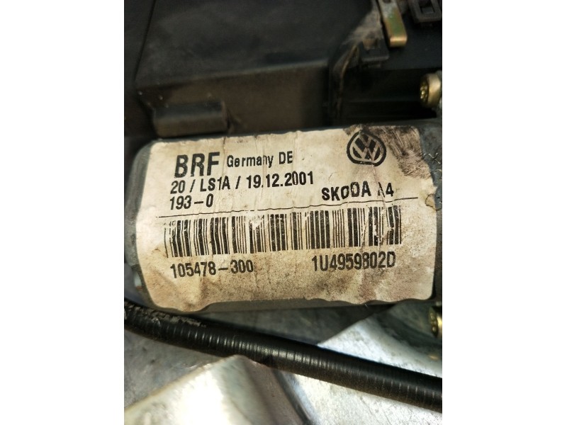 Recambio de elevalunas delantero derecho para skoda octavia i (1u2) 1.6 referencia OEM IAM 1U4959802D 5P 2000
