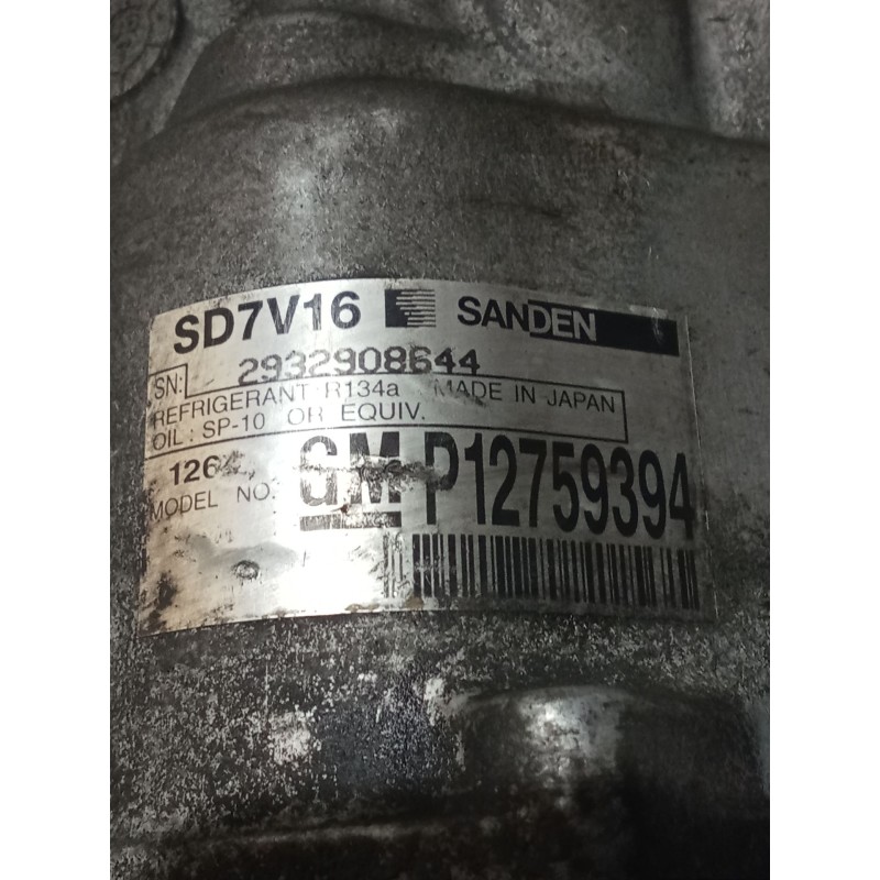 Recambio de compresor aire acondicionado para saab 9-3 (ys3f, e79, d79, d75) 1,8t referencia OEM IAM P12759394 1264 08