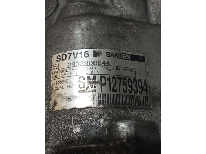 Recambio de compresor aire acondicionado para saab 9-3 (ys3f, e79, d79, d75) 1,8t referencia OEM IAM P12759394 1264 08