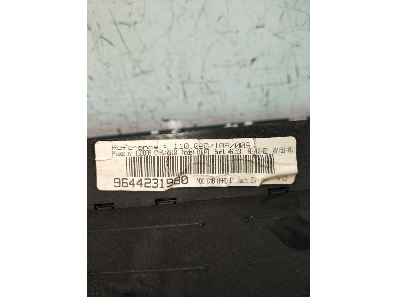 Recambio de cuadro instrumentos para peugeot 406 (8b) 2.0 16v referencia OEM IAM 9644231980 110080108009 1999