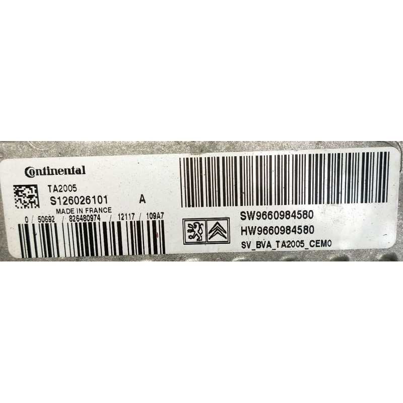 Recambio de centralita cambio automatico para peugeot 406 (8b) 2.0 16v referencia OEM IAM S126026101 SW9660984580 826480974 1999