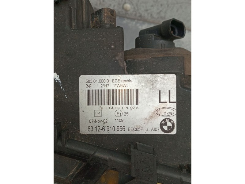Recambio de faro derecho para bmw 3 (e46) 320 d referencia OEM IAM 63126910956 5830100001 2001 FARO PARA PULIR