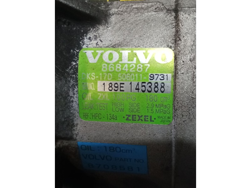 Recambio de compresor aire acondicionado para volvo v70 ii (285) 2.4 referencia OEM IAM 8684287  00