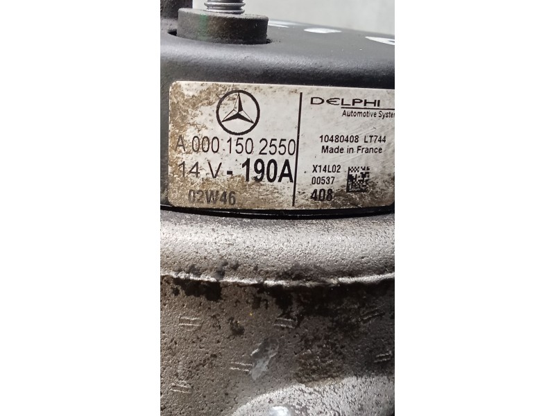 Recambio de alternador para mercedes-benz clase c (w203) c 270 cdi (203.016) referencia OEM IAM A0001502550 190A 00