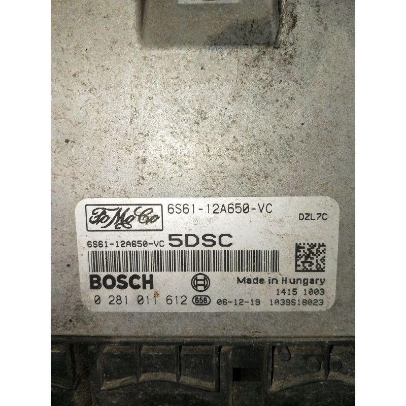 Recambio de centralita motor uce para ford fiesta v (jh_, jd_) 1.6 tdci referencia OEM IAM 0281011612 6S6112A650VC 1039S18023 20