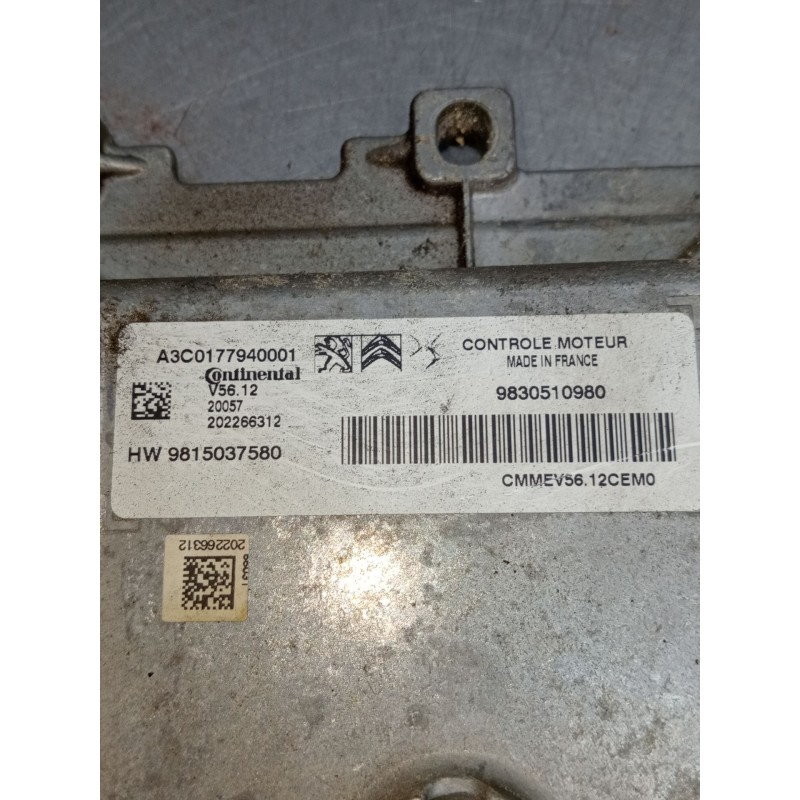 Recambio de centralita motor uce para opel corsa f referencia OEM IAM 9830510980 9815037580 A3C0177940001 2019