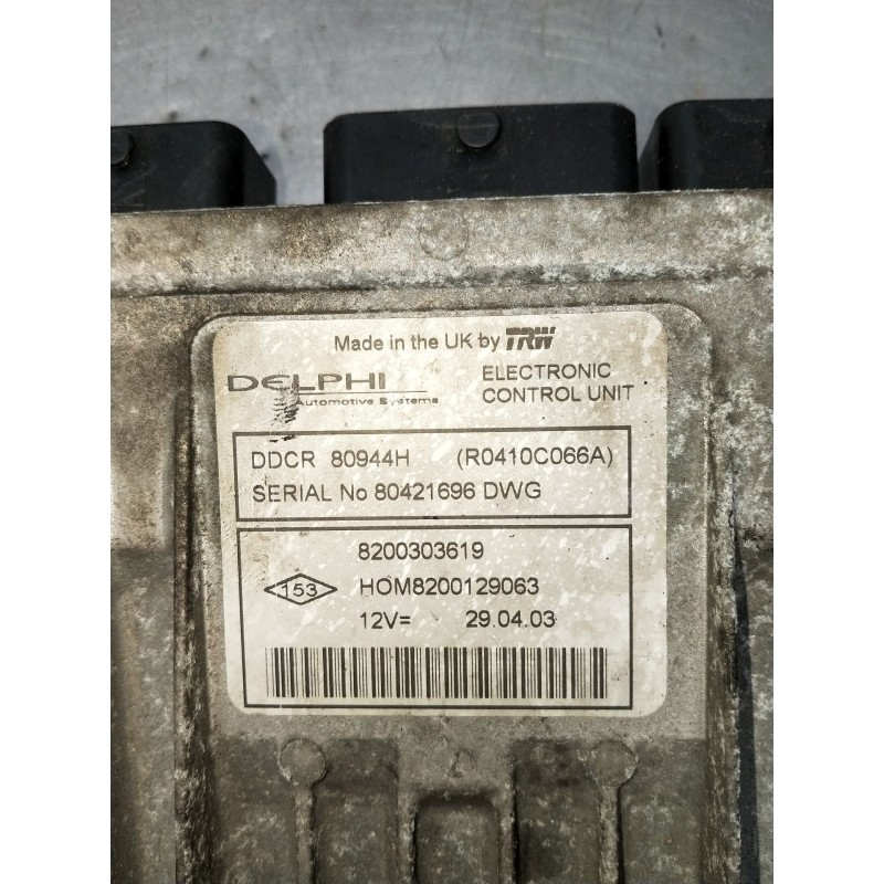 Recambio de centralita motor uce para renault clio ii (bb_, cb_) 1.5 dci (b/cb07) referencia OEM IAM 8200303619 80421696 H0M8200